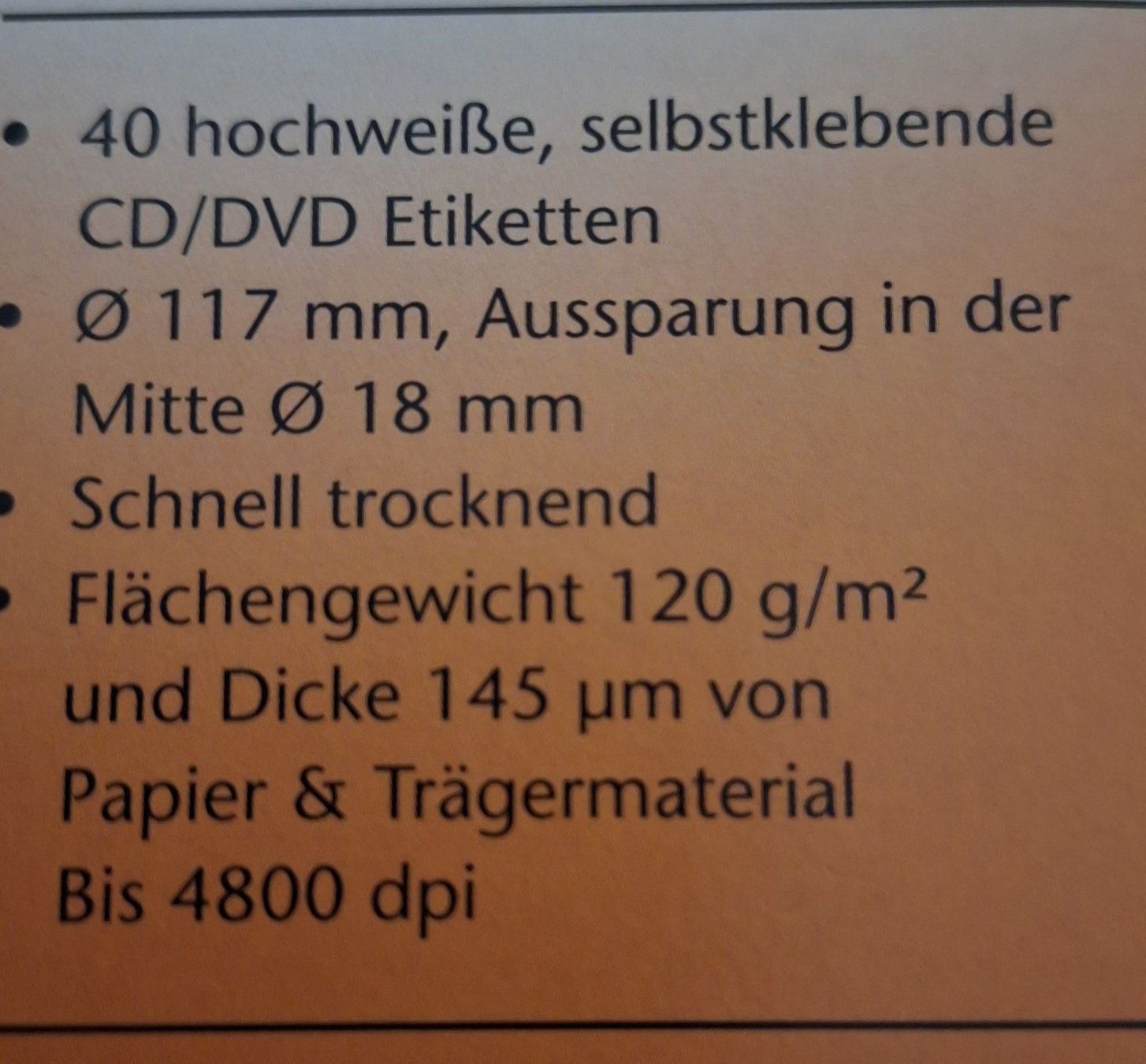 CD: CD/DVD Etiketten – Nuovo e nell'imballaggio originale da Bätterkinden venduto da srilanka47 1