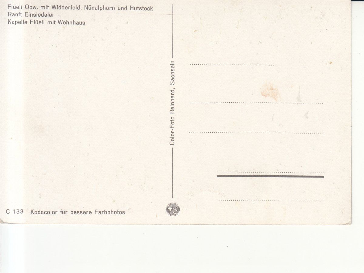 Cartoline postali: Flüeli ca. 1950 – Usato da Bürglen TG venduto da StampGraf 1