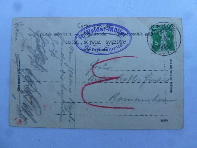 Cartoline postali: Ansichtskarte Gruss aus Glarus 1910 – Usato da Walkringen venduto da Casablanca777 1