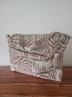 Stylische Tasche Baumwolle robus braun beige Muster .