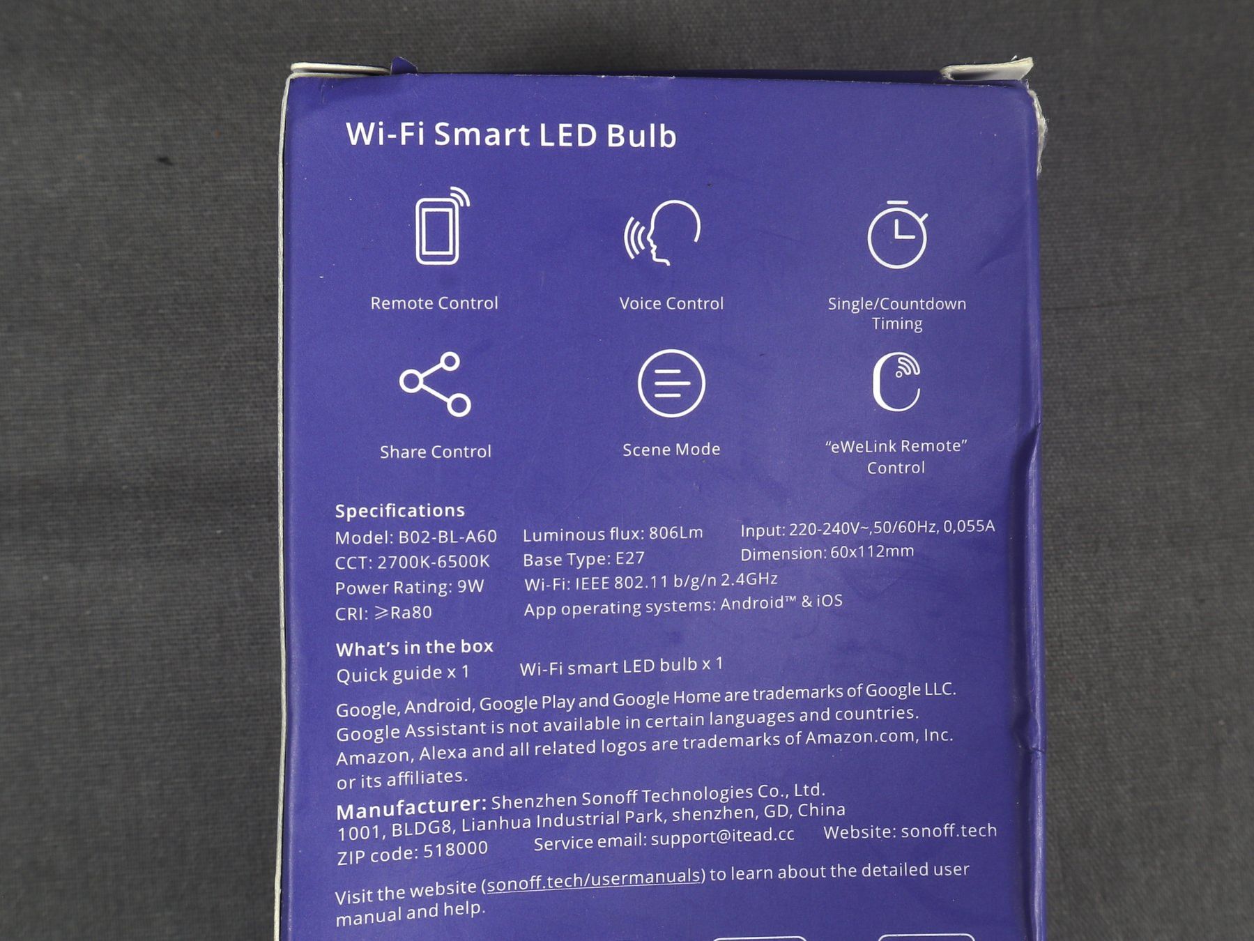 Smart Lampen: SONOFF Wi-Fi Smart LED Bulb 2 – Neu (gemäss Beschreibung) aus Steinen von Restwert_Steinen 5