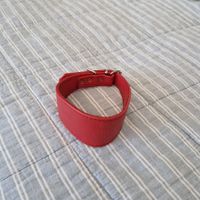 Windhund-Halsband, Leder, rot