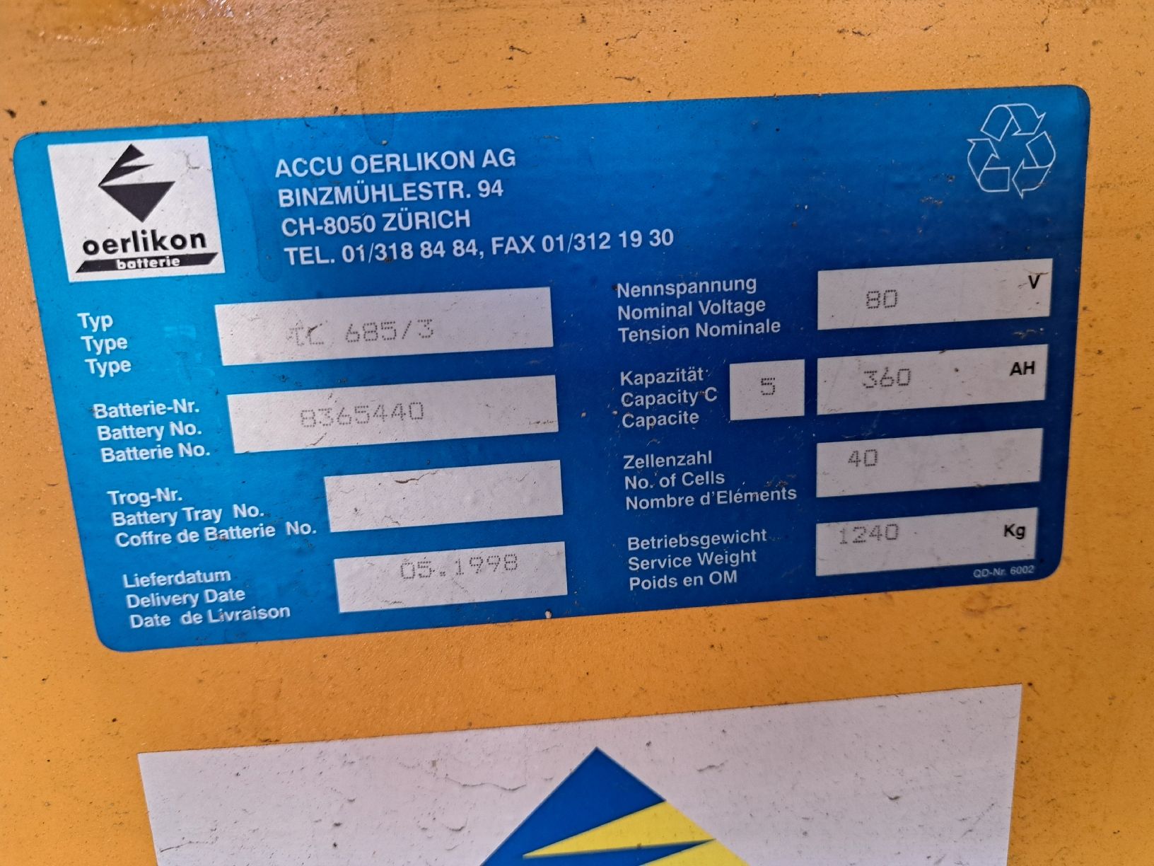Akkus: Traktionsbatterie Staplerbatterie – Gebraucht aus schwyz von  3