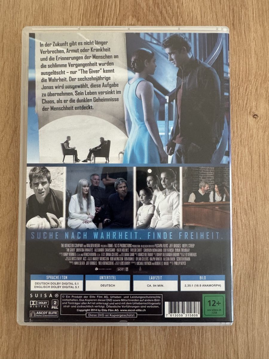 Alle DVDs: The giver DVD – Gebraucht aus Bütschwil von kim0410 1