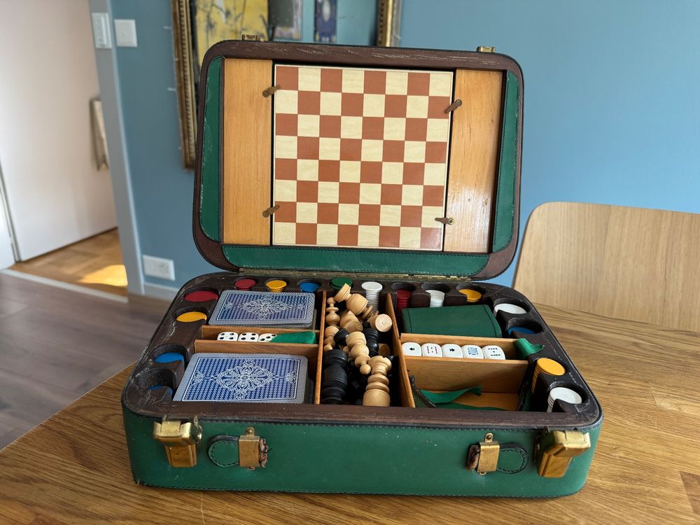 Coffret Jeux De Société Vintage En Bois - Jeux Jura - Jeu De L'Oie