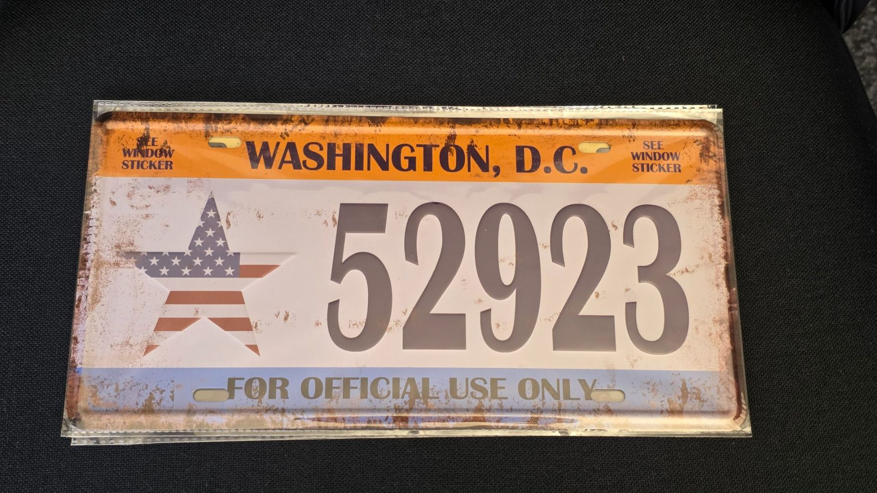Insegne: Blechschild Washington DC USA Kontroll- / Nummernschild – Nuovo e nell'imballaggio originale da Wangen SZ venduto da Charlie_Firpo