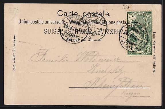 Cartes postales: AK Rapperswil /SG, Panorama mit Kirche – D'occasion à Berlin par bartko-reher 1