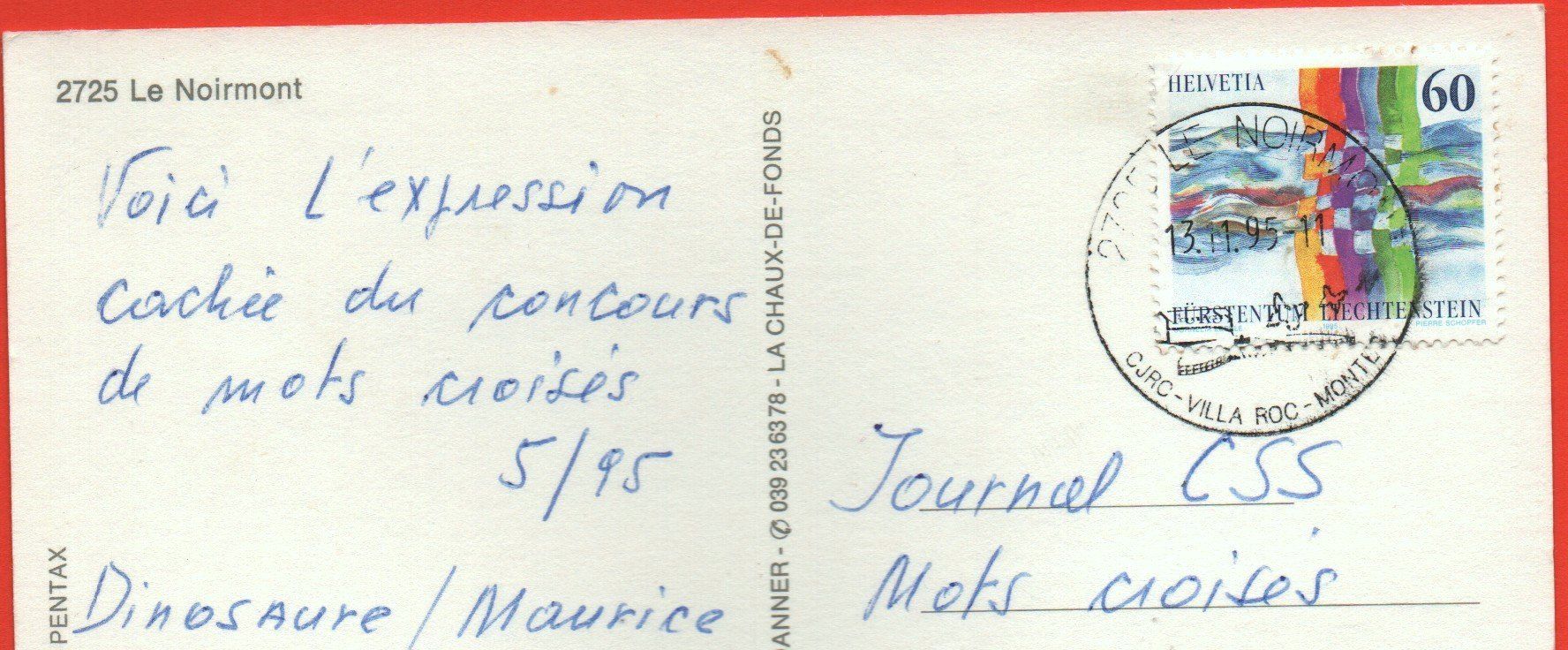 Cartoline postali: LE NOIRMONT Flugaufnahme – Usato da Jona venduto da philajona 1