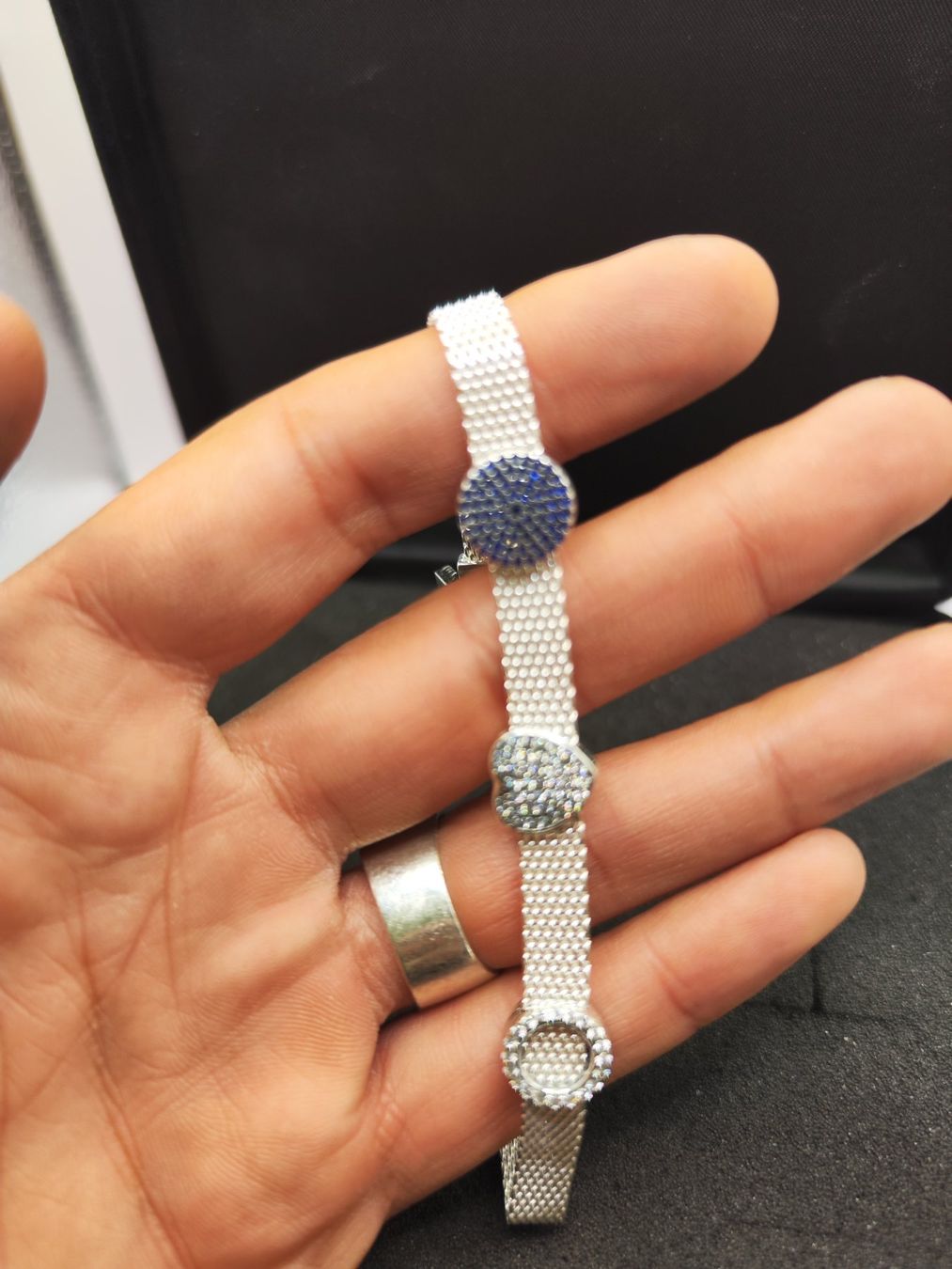 Bracciali & Braccialetti: Vintage 925er Silber Armband mit 3st.silber Elemente Top – Usato da Steffisburg venduto da mat_8s7d 1