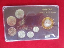 Euro Münzsatz 2004 stgl - Zypern - Probe - mit Zertifikat