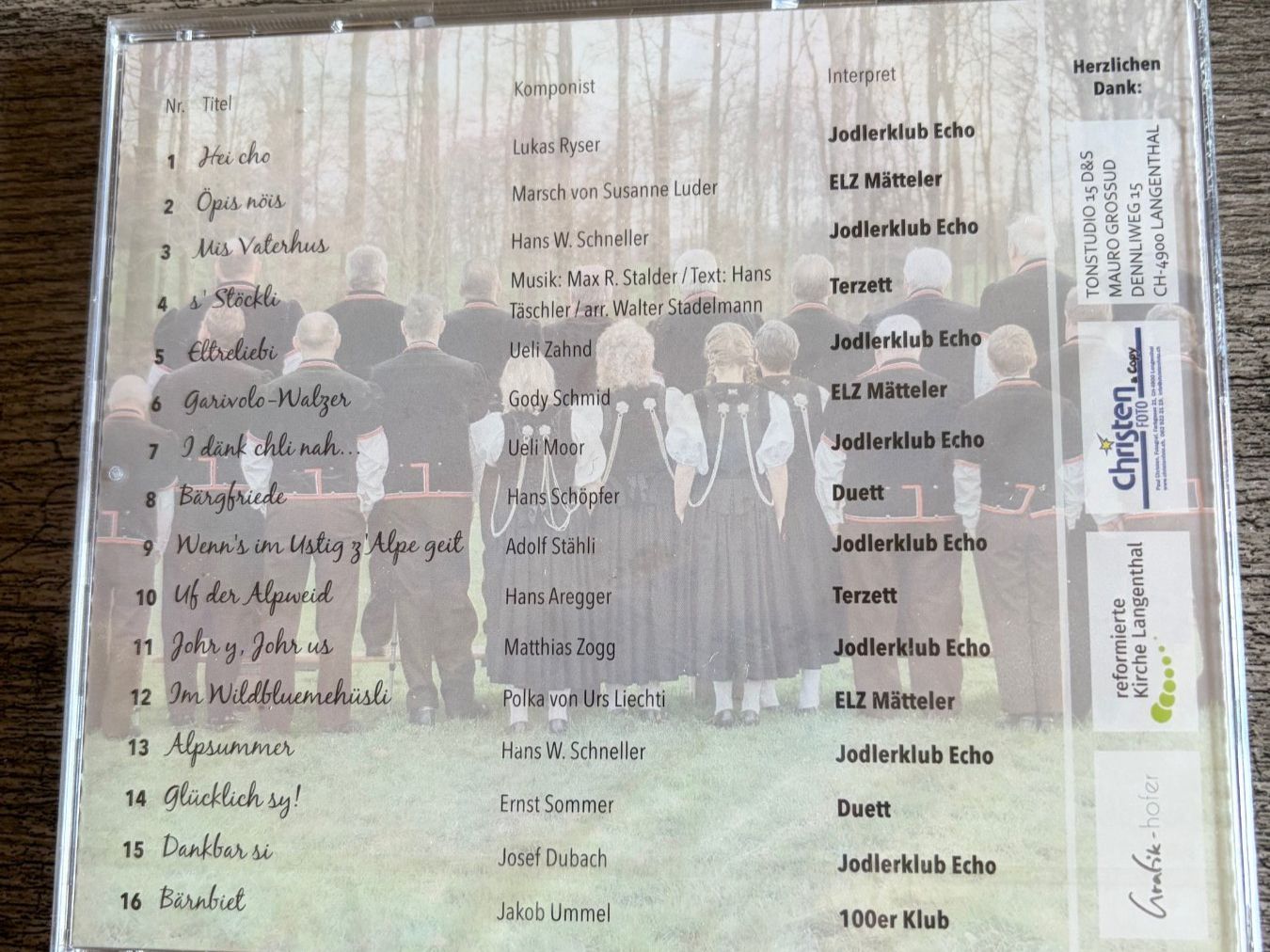 CD: CD Jodlerclub Echo Langenthal "Hei cho" – Usato da Aarwangen venduto da concorde58 1