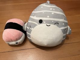 Squishmallow Plush Bundle - Sushi and Whale, Great Gift!