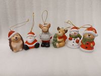 6x Christmas decoration figures (Ceramic)