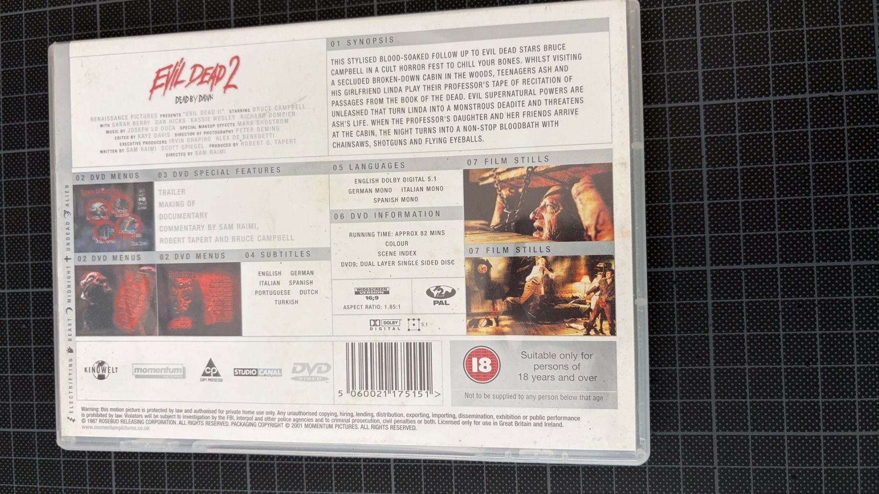 Tutti i DVDs: Evil Dead 2 / Tanz der Teufel 2 – Usato da Zürich venduto da Renefontana 1