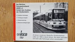 IGEB Berlin Postkarte, Strassenbahn, Top Zustand, Rarität