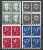 1943: Pro Juventute Viererblock Serie Nr.J105-108 **