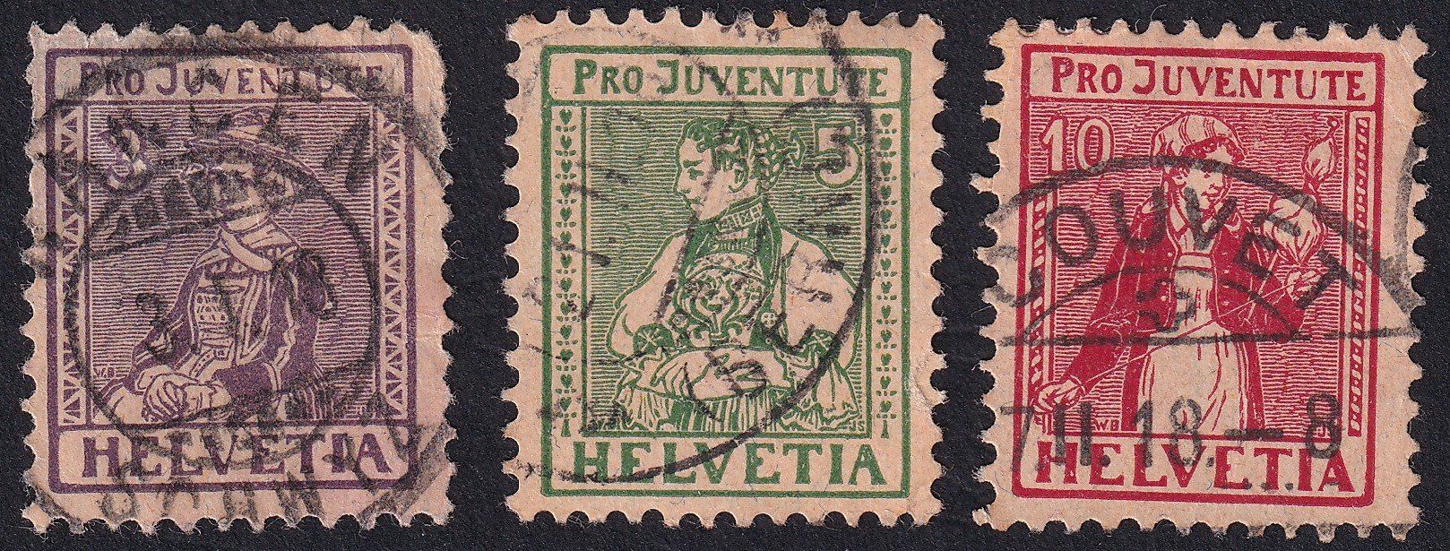 Alle Briefmarken: Pro Juventute 1917 – Gebraucht aus Rotkreuz von sheyenne72
