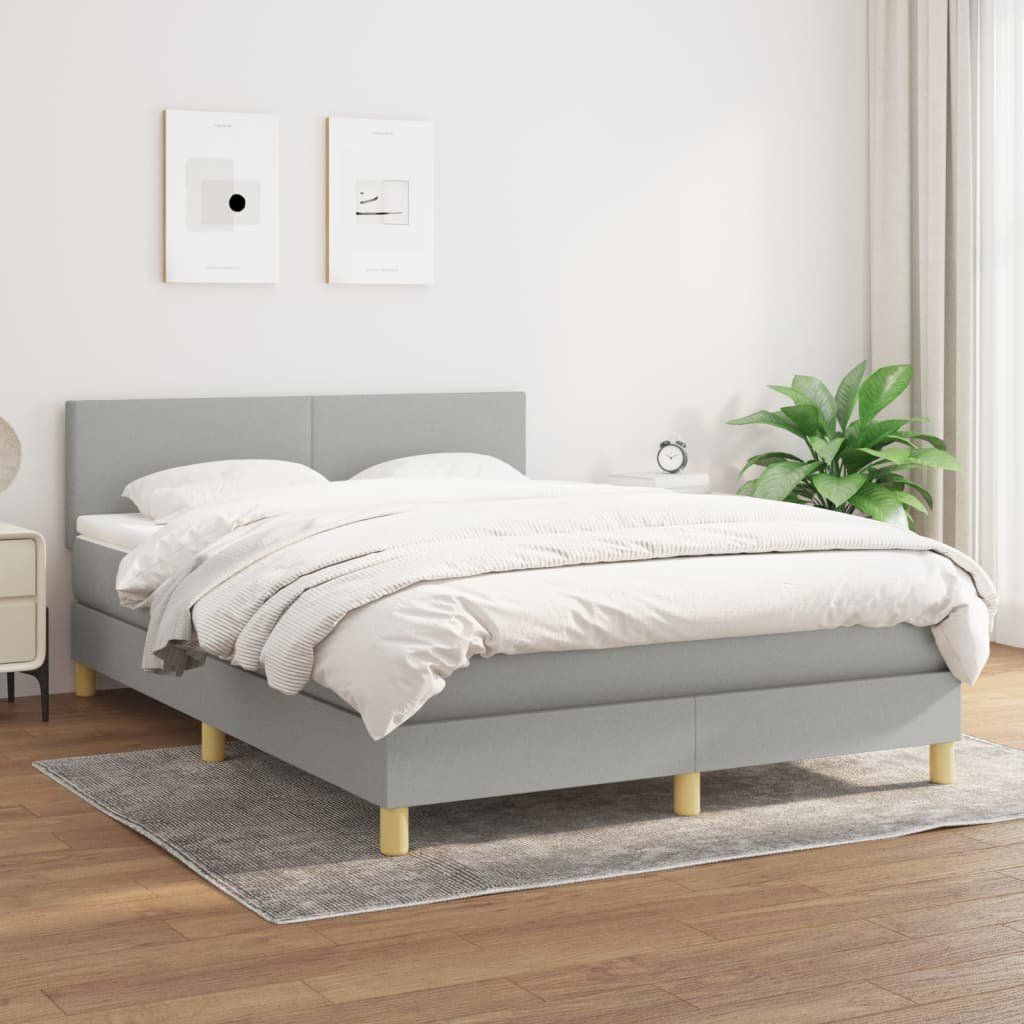 Lits: Boxspringbett mit Matratze Hellgrau 160x200 cm Stoff – Neuf avec emballage d'origine à Zug par Cheap-Shop