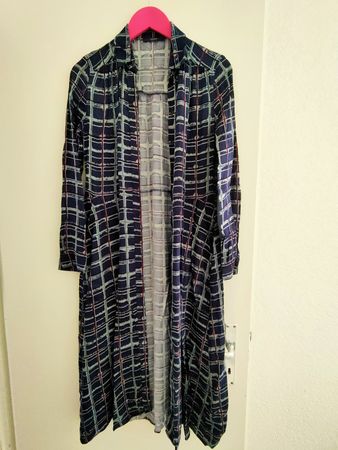 Esprit Sommer Kleid, Gr. 36, Viskose, Blau kariert, Top!