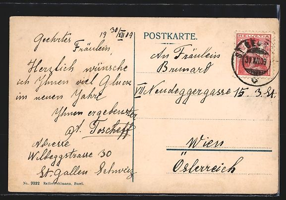 Cartoline postali: AK St. Gallen, Teilansicht mit Bergen – Usato da Berlin venduto da bartko-reher 1