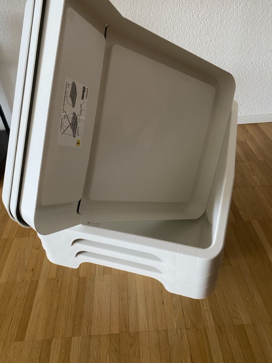 Ikea Contenitori & Simili: 3 Sortierbehälter mit Deckel weiss 37L – Usato da Emmenbrücke venduto da publikum 2