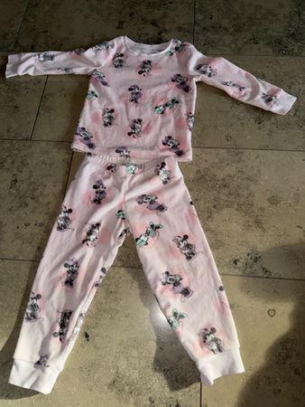 Mädchen Pyjama, Grösse 98, Rosa mit Minnie Maus Motiv