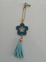 🤩HANDY SCHMUCK BLUME TÜRKIS LEDER & STRASS NEU