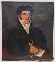 Antikes Oel Portrait von 1814