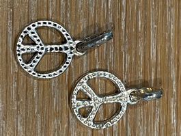 ZWEI SILBER PEACE ANHÄNGER