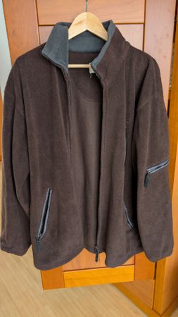 Warme Herren Fleece Jacke von CC Grösse XL Braun