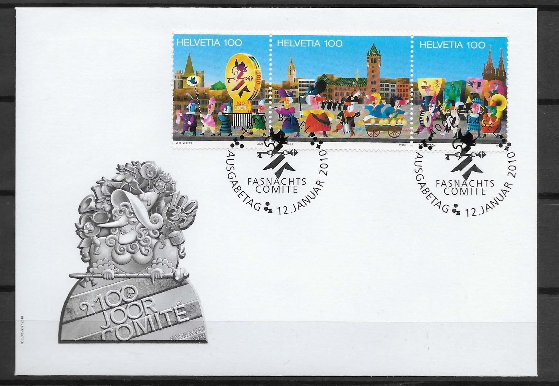 Tutti i francobolli: F1335 - FDC Carnaval de Bâle – Usato da Trélex venduto da Phil_Albert