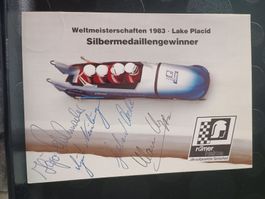 4er Bob - 2.WM 1983 - handsigniert