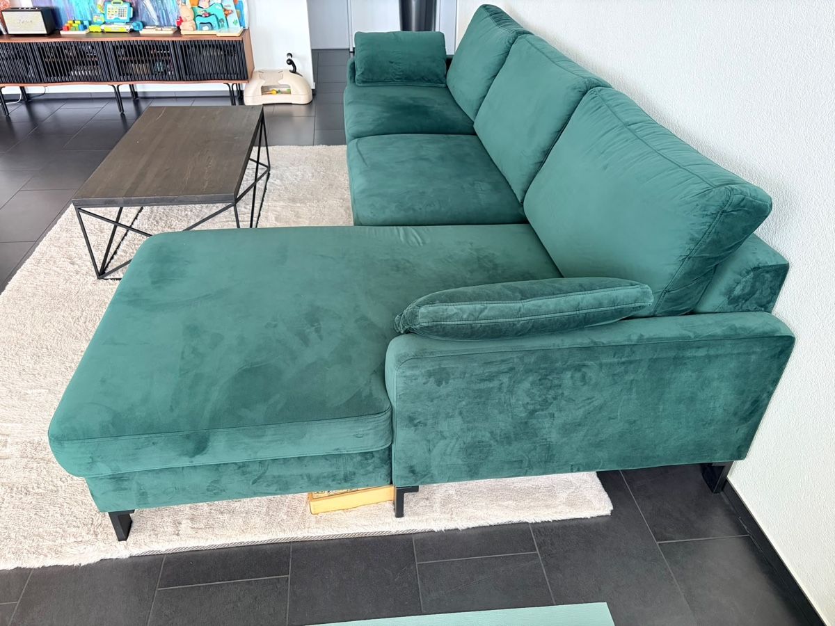 Divani: Samtsofa dunkelgrün – Usato da Solothurn venduto da neno_ 2