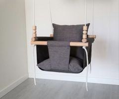 Babyschaukel Stoff+Holz super Zustand, wetterfest