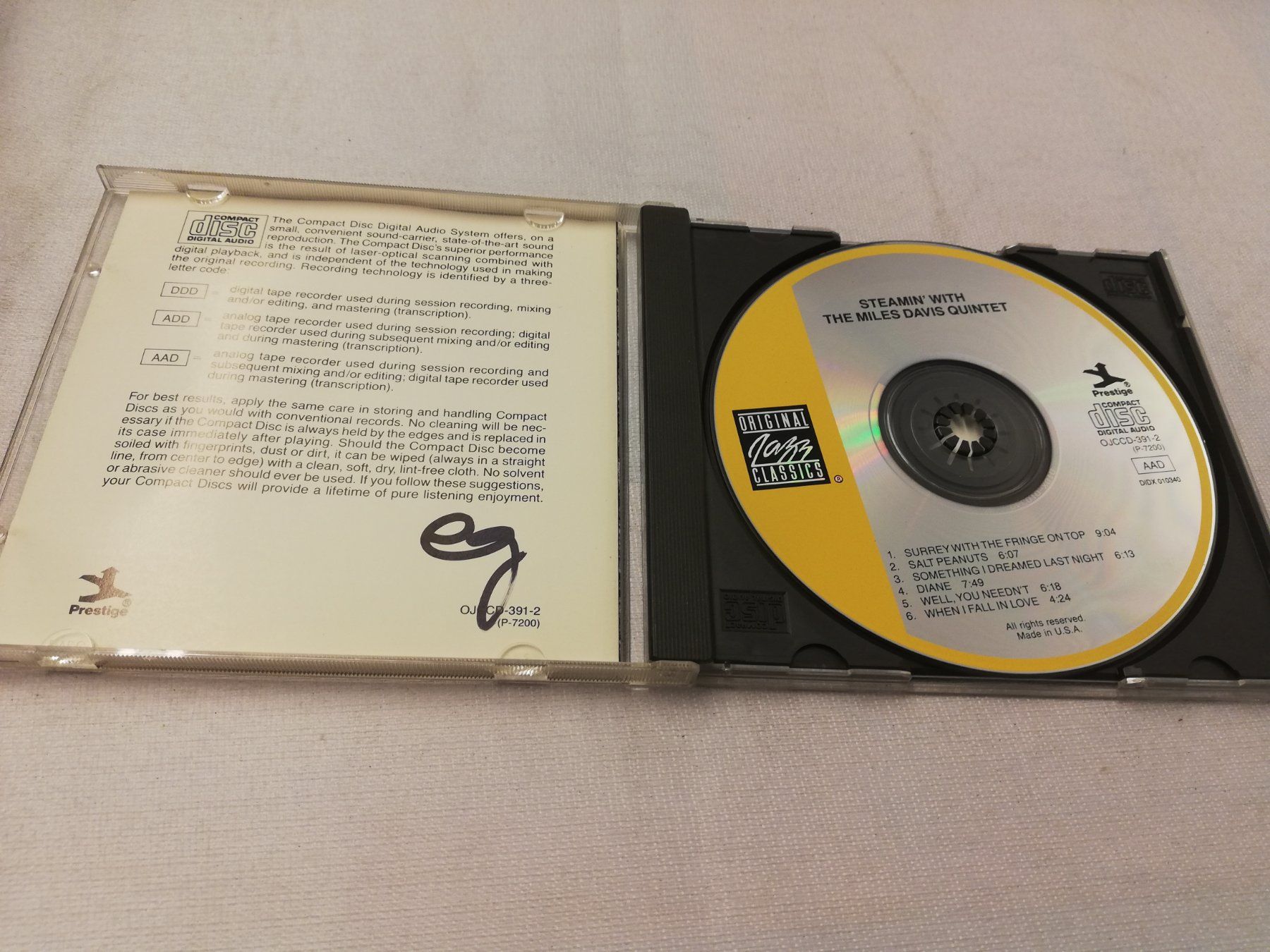 CD: STEAMIN' WITH THE MILES DAVIS QUINTET – Usato da Bern venduto da Vinylsound.ch 2