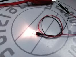 Zylinder-LED warmweiss 5mm verkabelt