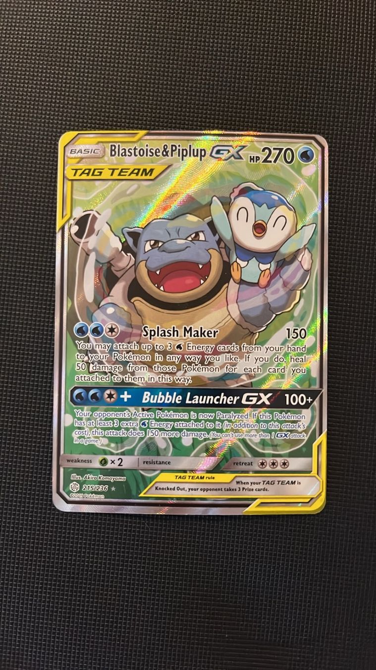 Pokémon Sammelbilder & Trading cards: Pokémon Blastoise & Piplup GX 215/235 – Gebraucht aus Seuzach von provenzano18