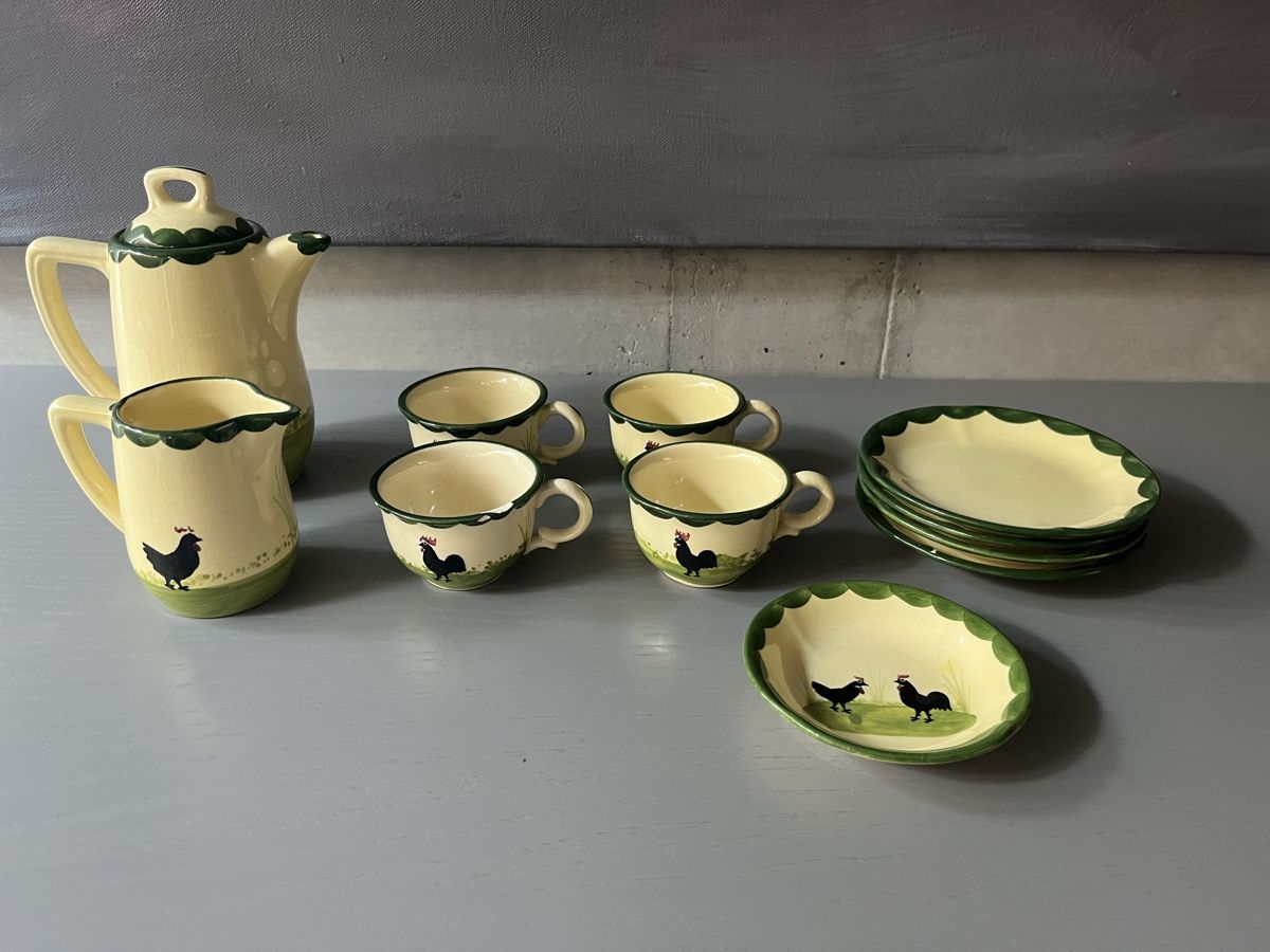 Set di piatti: Geschirr Hahn und Henne – Usato da Maur venduto da MCM1976 1