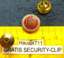 FIAR AUTO LOGO SCHMUCK-PIN GOLDIG ENAMEL MIT SECURITY-CLIP