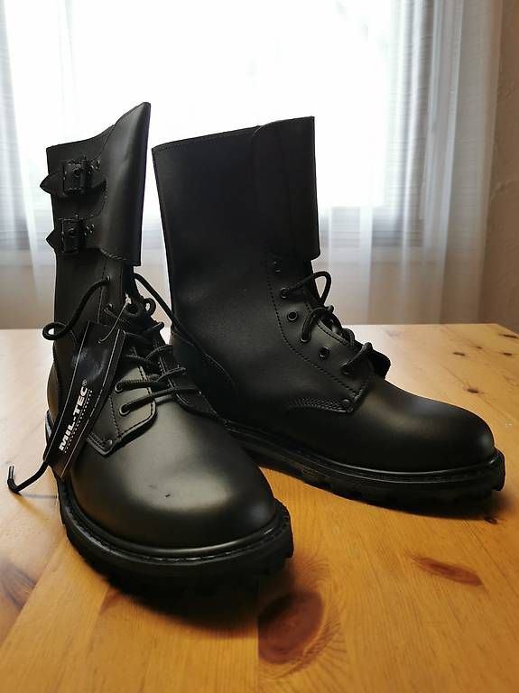 Scarpe da uomo: NEUE MIL-TEC Leder Stiefel / Leather Boots, Gr. 44 – Usato da Jonen venduto da besuvi 1