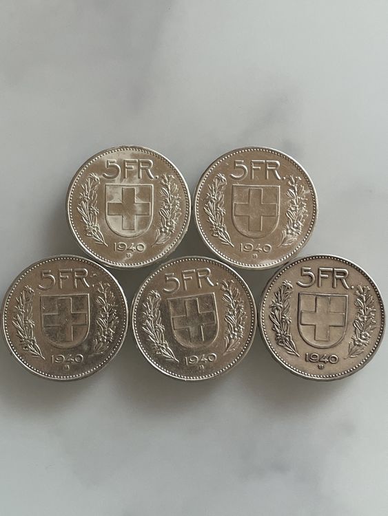 Bague Pièce De Monnaie 5 Francs Suisse En Argent - Coin Ring - AntiqueCoinRings - Neuf Avec Étiquettes