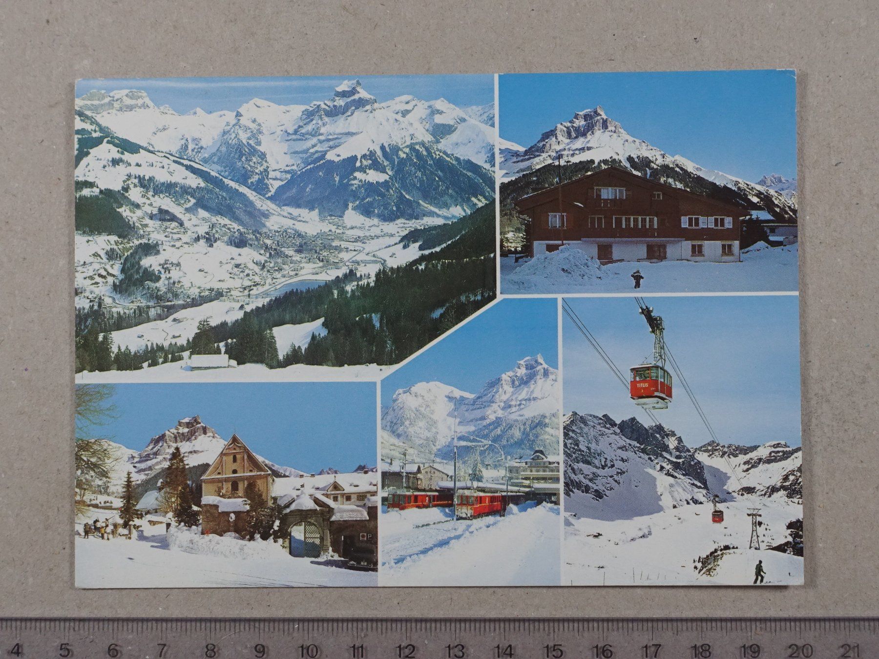 Ansichtskarten: Engelberg, Ferienheim St. Raphael, 1985, Bahn, Luftseilbahn – Gebraucht aus Lenzburg von fh1