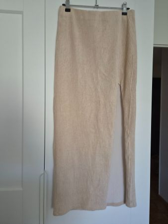 Jupe velours côtelé beige