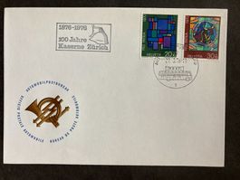 Schweiz 1976 Automobilpoststempel 100 J. Kaserne Zürich PP 2
