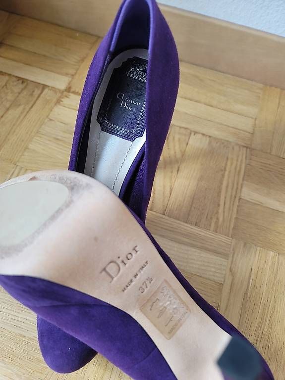 Damenschuhe: Escarpins Dior violet daim T37,5 élégants – Gebraucht aus Petit Lancy von Andrey9 1