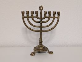 Messingmenorah Messingmenora Hanukkah Kerzenständer, vintage