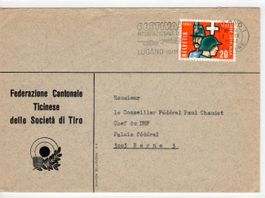 Brief Lugano an Conseiller Fédéral Paul Chaudet 1964