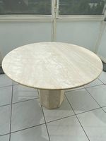 Travertin Esstisch 105 cm Durchmesser