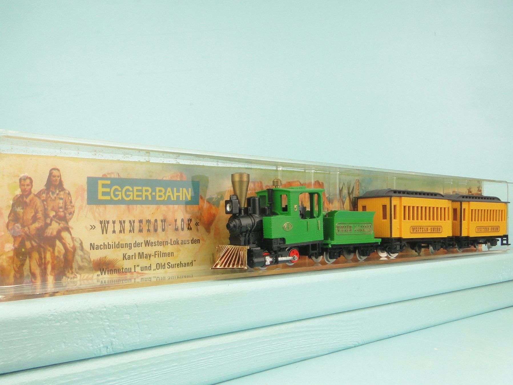Egger-Bahn Modellini di ferrovie: Egger-Bahn H0e Winnetou Set – Usato da Bülach venduto da cann11 9