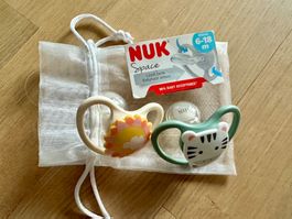 NUK Space 6-18m Silicone 2er Set mit Beutel neu